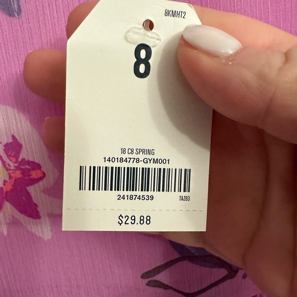 GIRLS FLORAL DRESS NWT SIZE 8 CRAZY 8 purple Easter 2025 flowers lavender - Picture 5 of 8